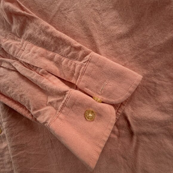Lanvin Classique Orange Oxford Button Up Shirt Long Sleeve Men Size 100 (M/L) - Picture 12 of 16